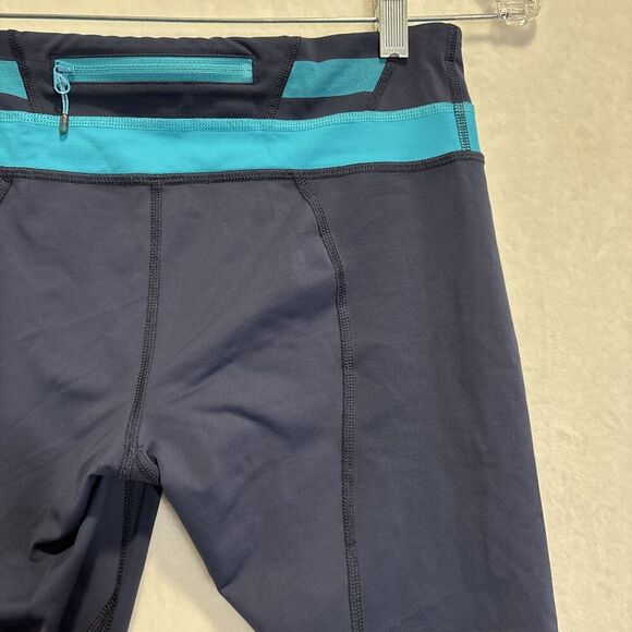 Lululemon Run Inspire Crop II Inkwell Quilt Winter Micro Macro Stripe Surge 6 - Picture 9 of 14